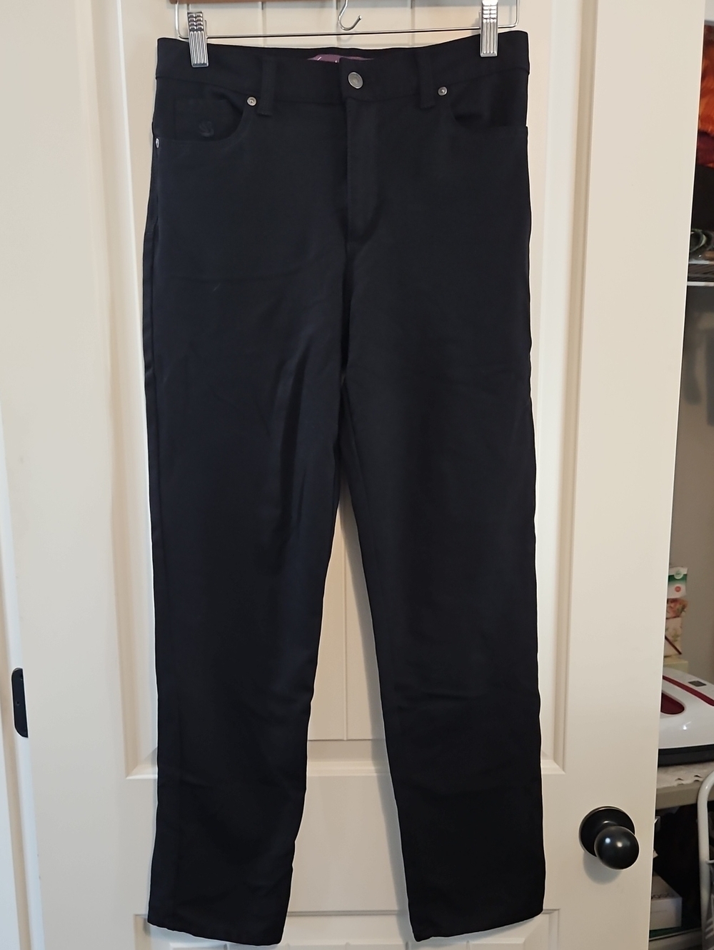 Gloria Vanderbilt Amanda Black Straight Leg Chinos